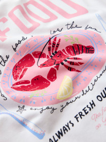 NAME IT T-shirt Fannie Bright White Seafood